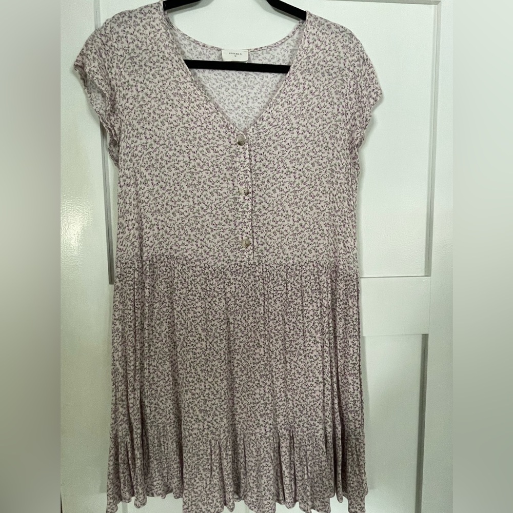 Everly floral print dress with buttons